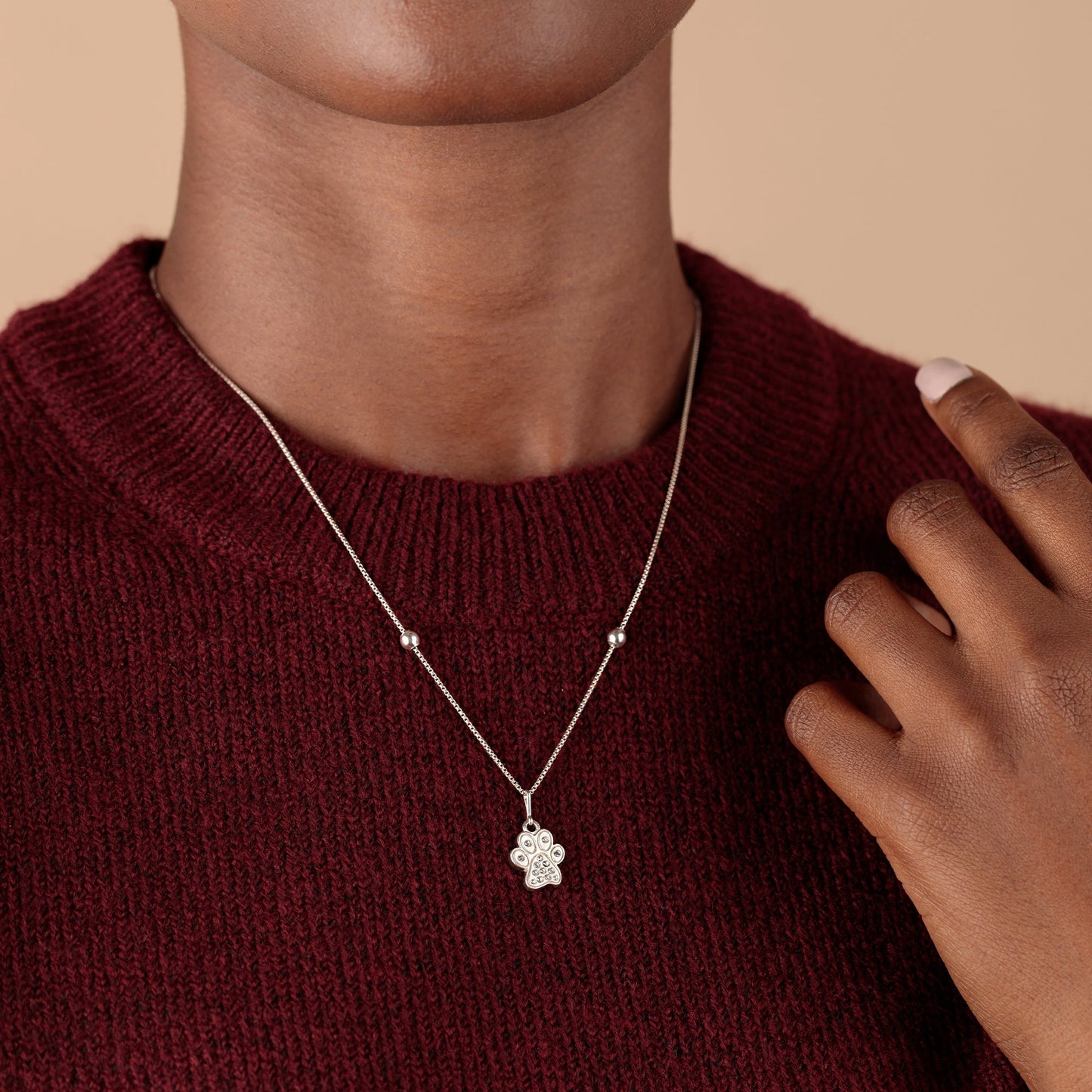 Pavé Paw Print of Love Charm