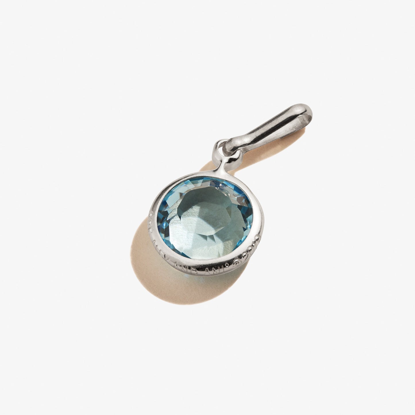 Aquamarine Birthstone Charm, March