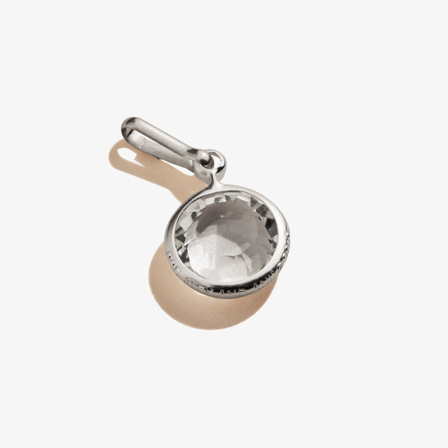 Clear Crystal Birthstone Charm, April