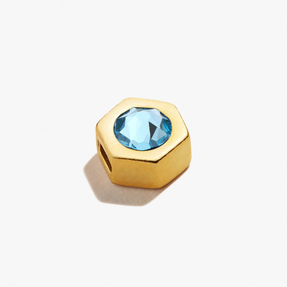 Aquamarine Birthstone Slider Charm, March