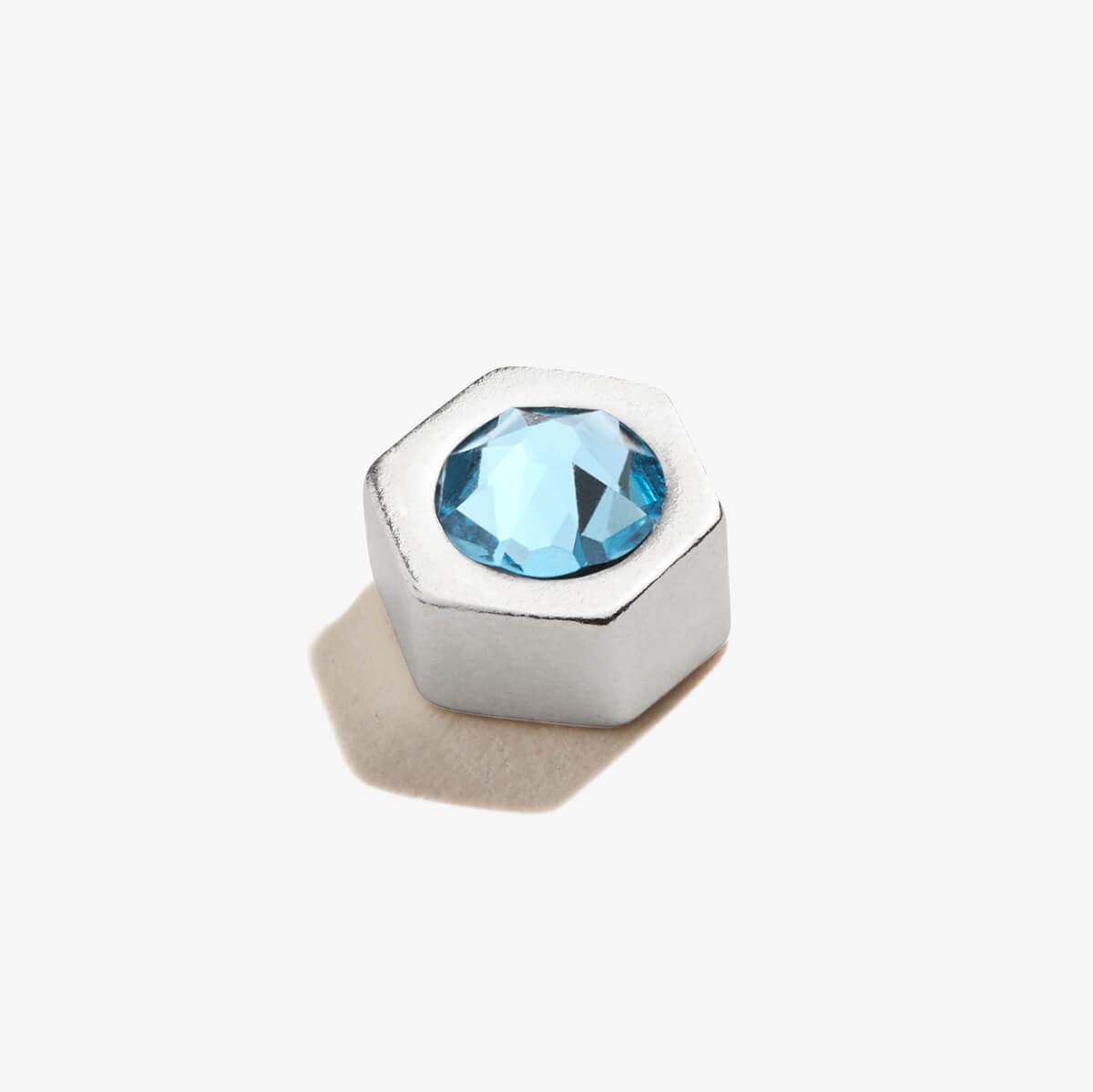 Aquamarine Birthstone Slider Charm, March