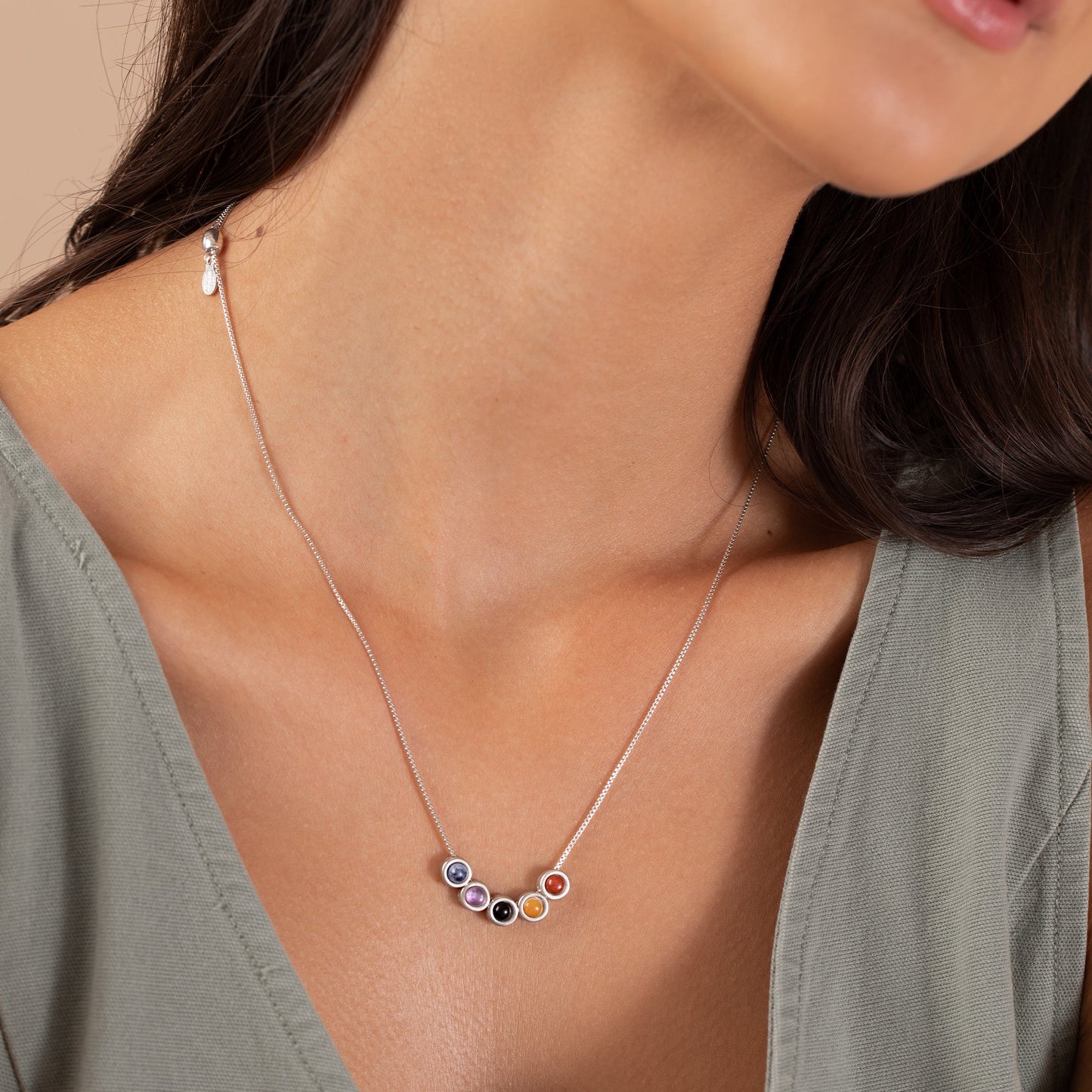 Amethyst Gemstone Slider Charm