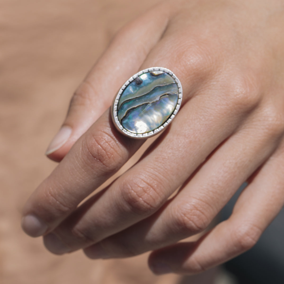 Abalone Cocktail Ring