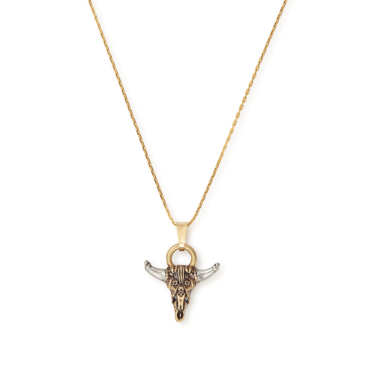 Spirited Skull Charm Necklace