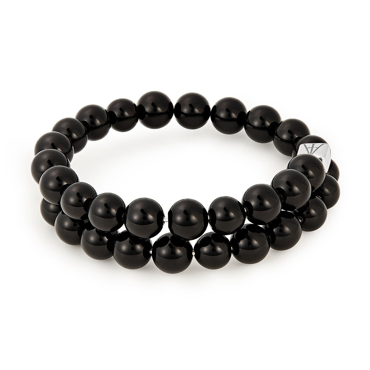 Onyx Gemstone Beaded Wrap Bracelet, Men's