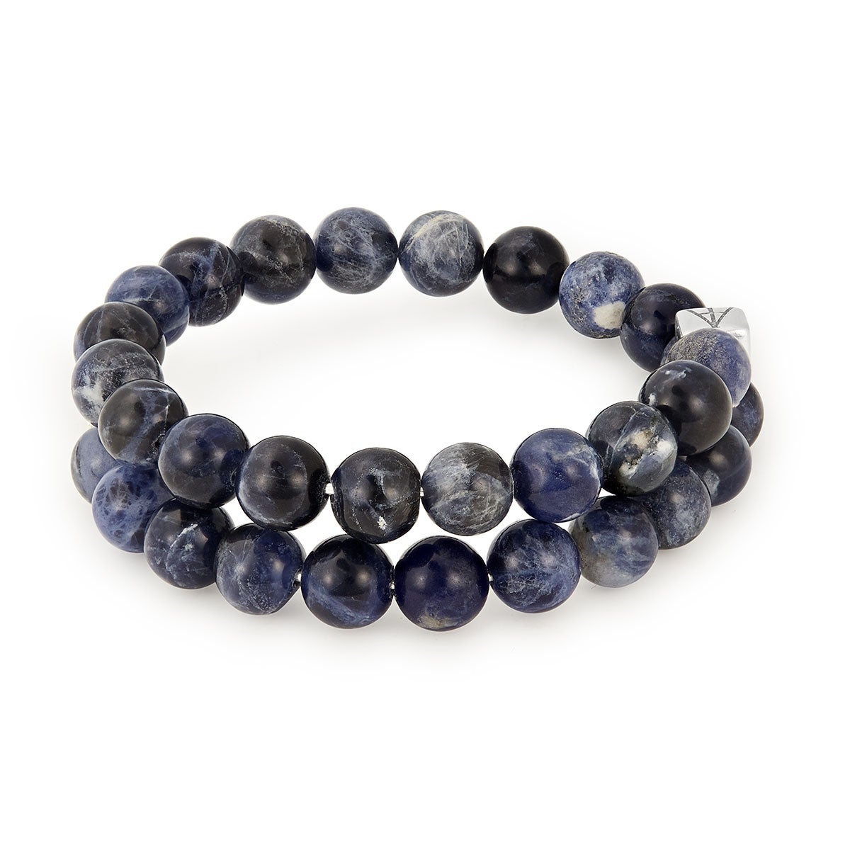 Sodalite Gemstone Beaded Wrap Bracelet, Men's