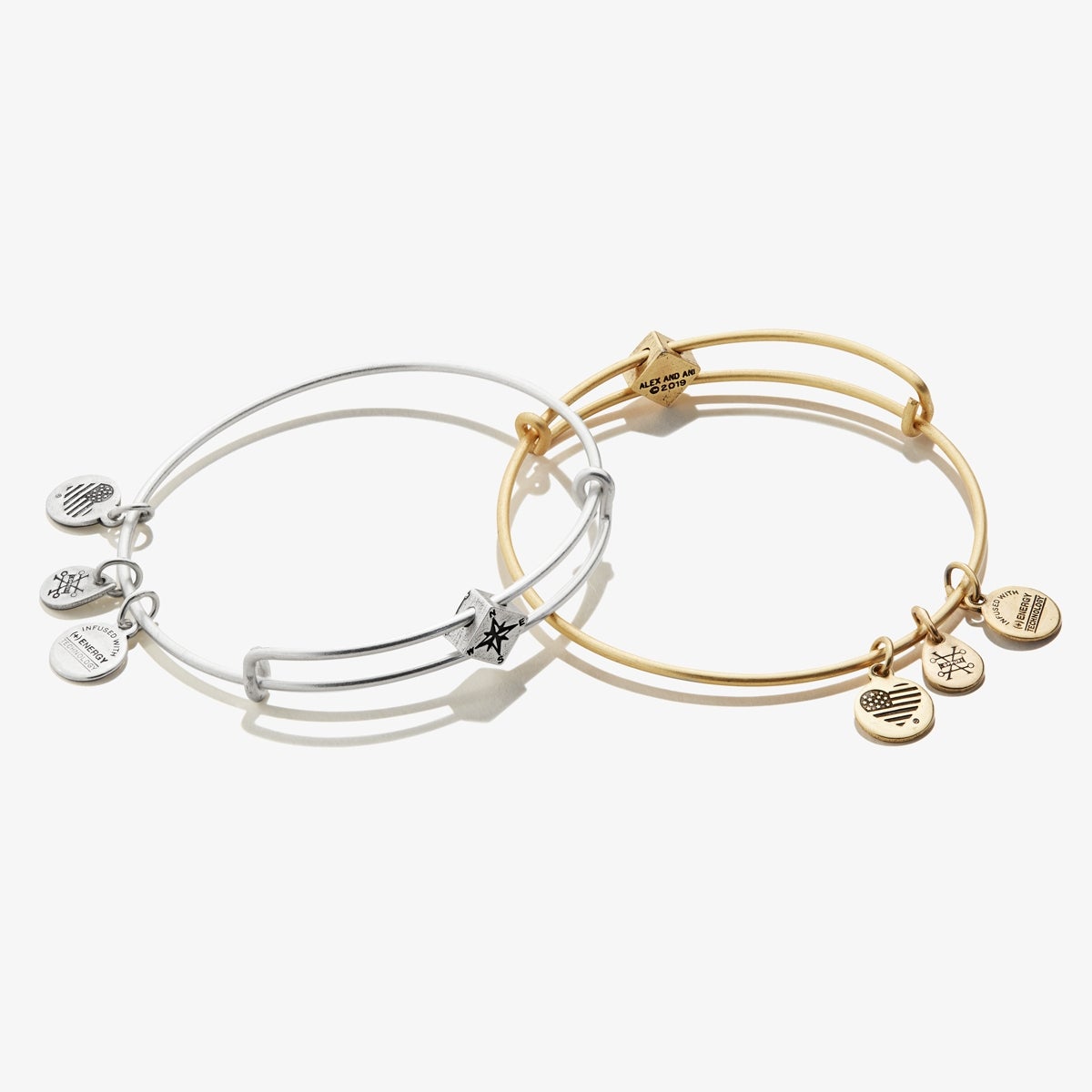 Compass Symbol Bead Bangle