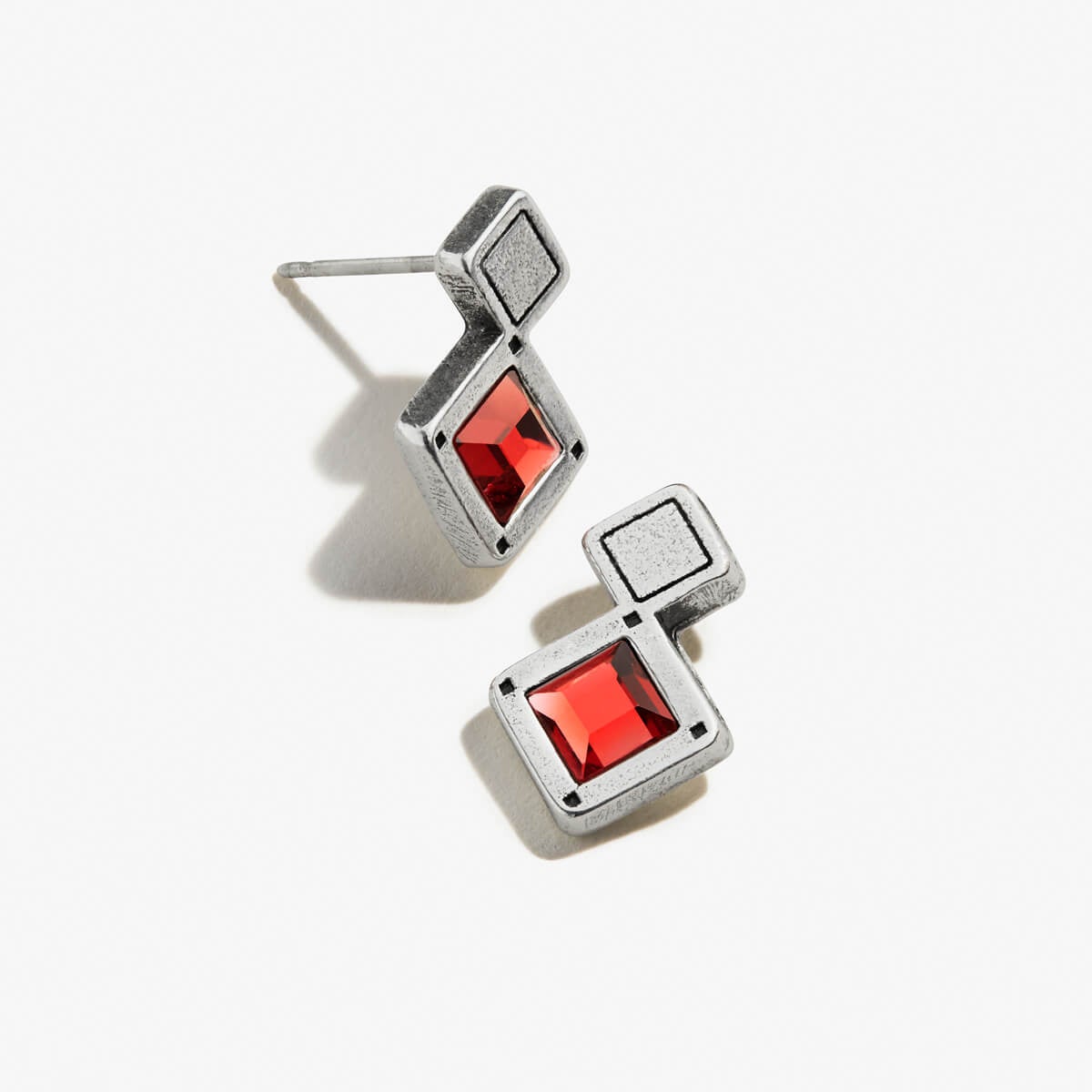 Scarlet Crystal Stud Earrings