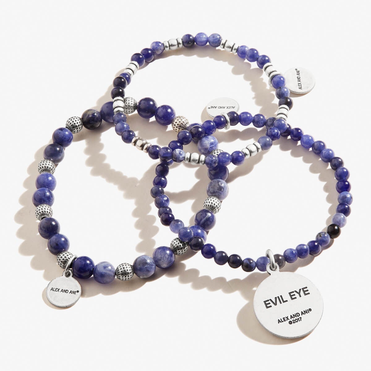Evil Eye Beaded Stretch Bracelets, Set of 3