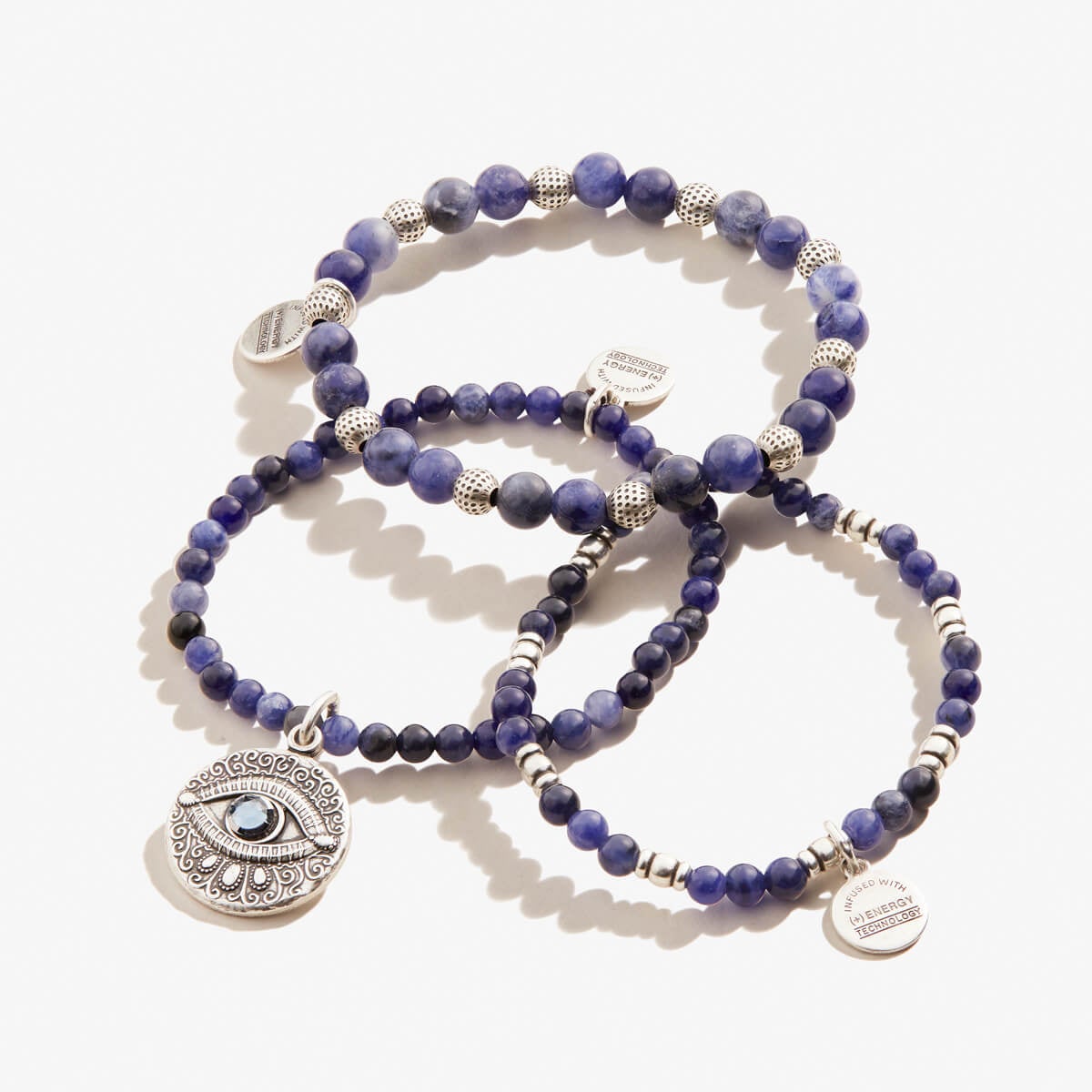 Evil Eye Beaded Stretch Bracelets, Set of 3