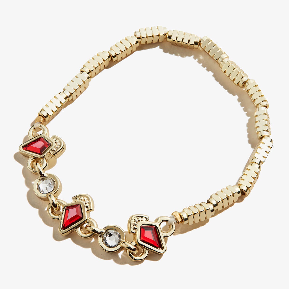 Crystal + Ruby Stretch Bracelet