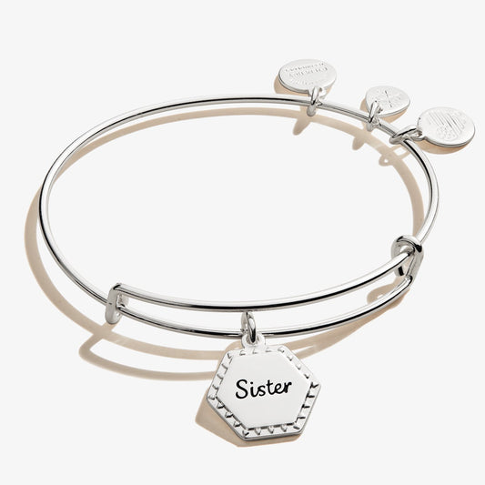 Sister, 'Woven Together' Charm Bangle
