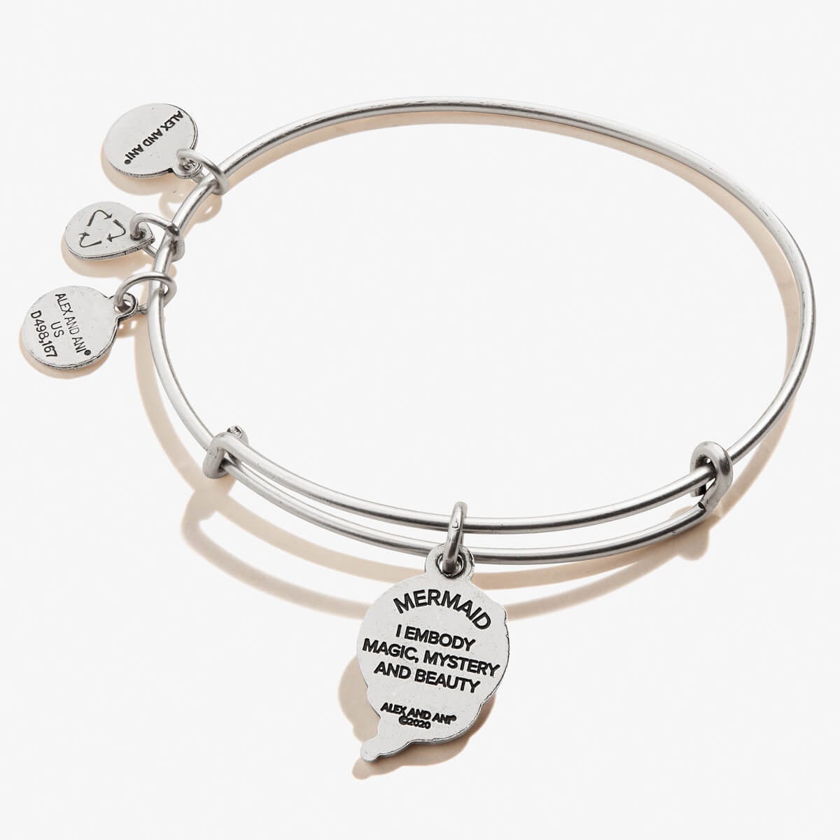 Mermaid Crystal Charm Bangle