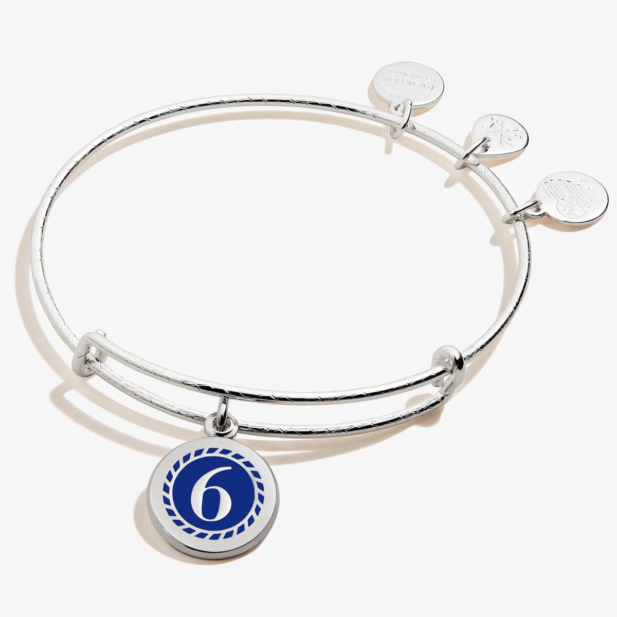 Number 6 Charm Bangle