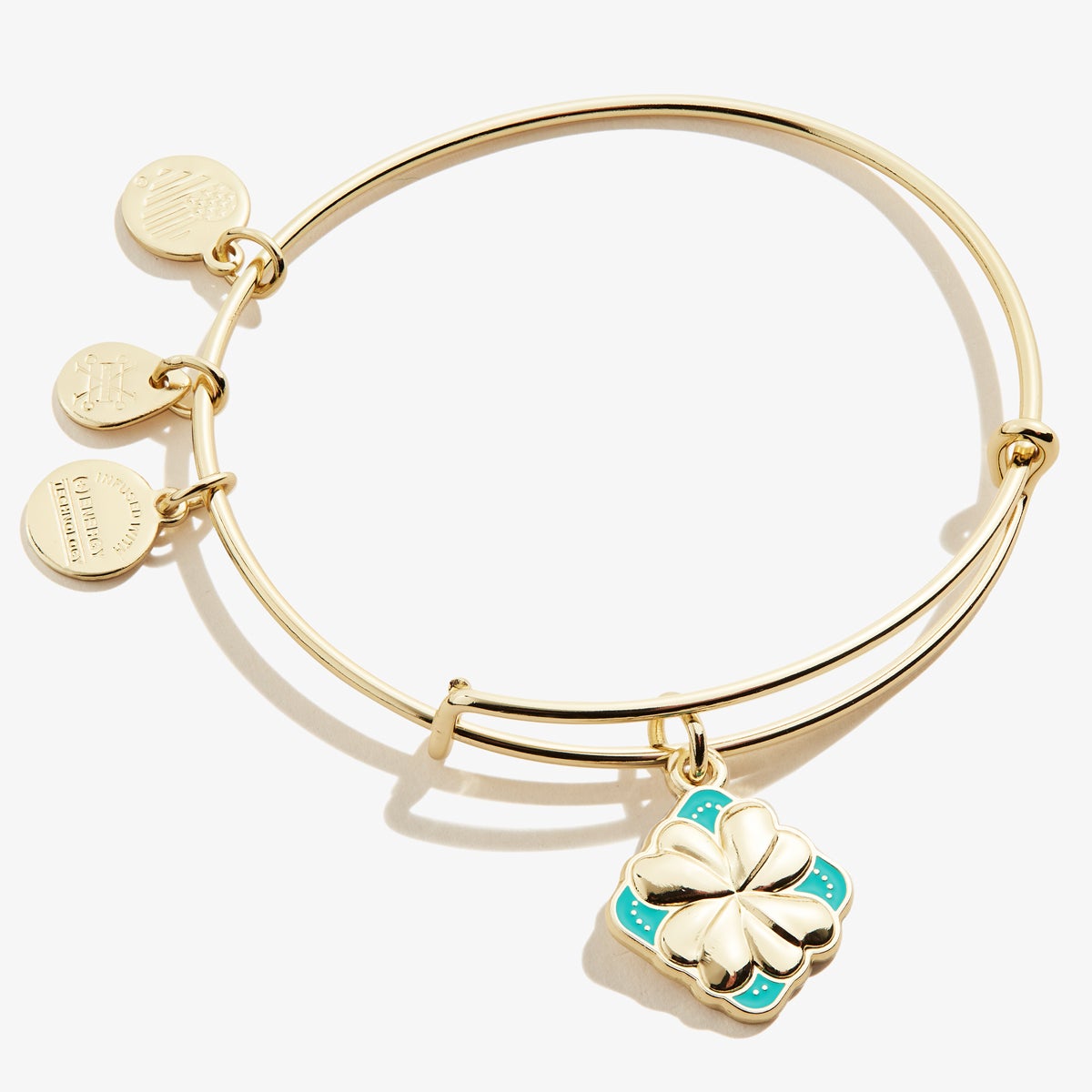 Four Leaf Clover Charm Bangle