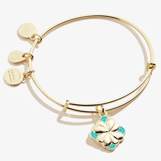 Four Leaf Clover Charm Bangle