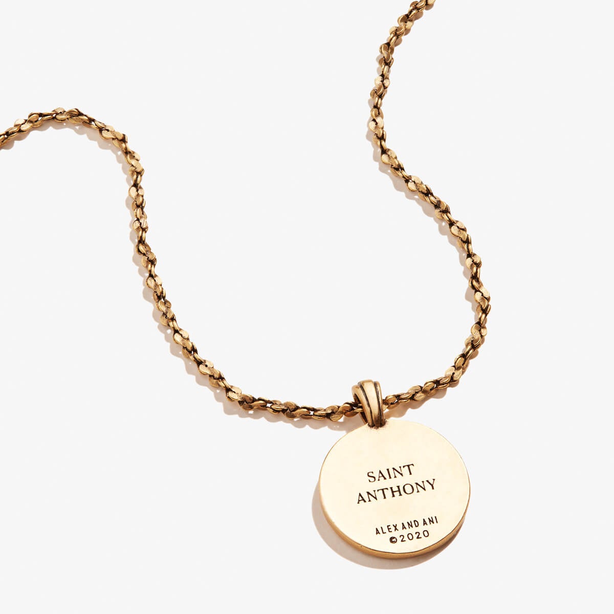 Tiger's Eye Gemstone + Saint Anthony Duo Charm Necklace