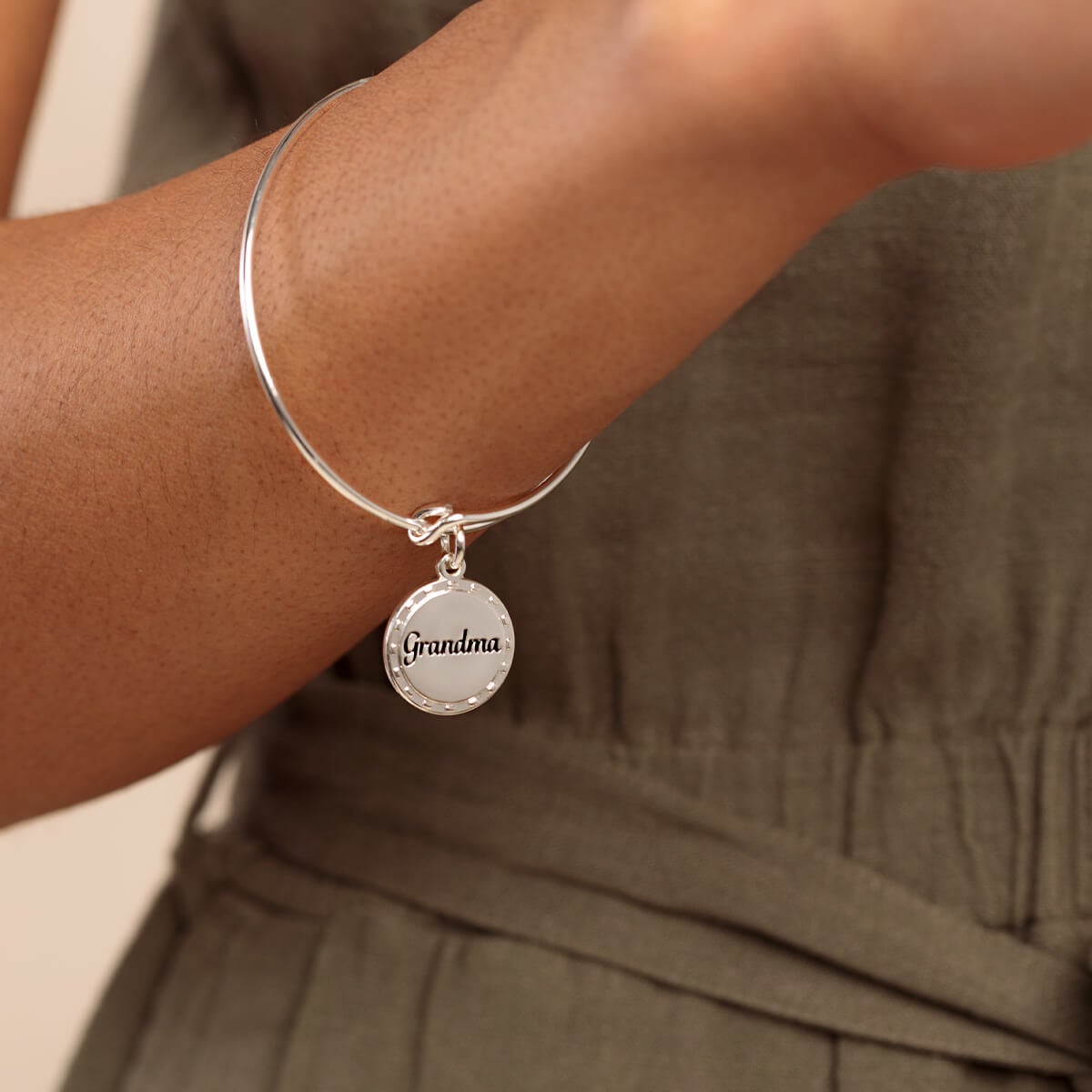Grandma, 'Wise + Warm' Charm Bangle