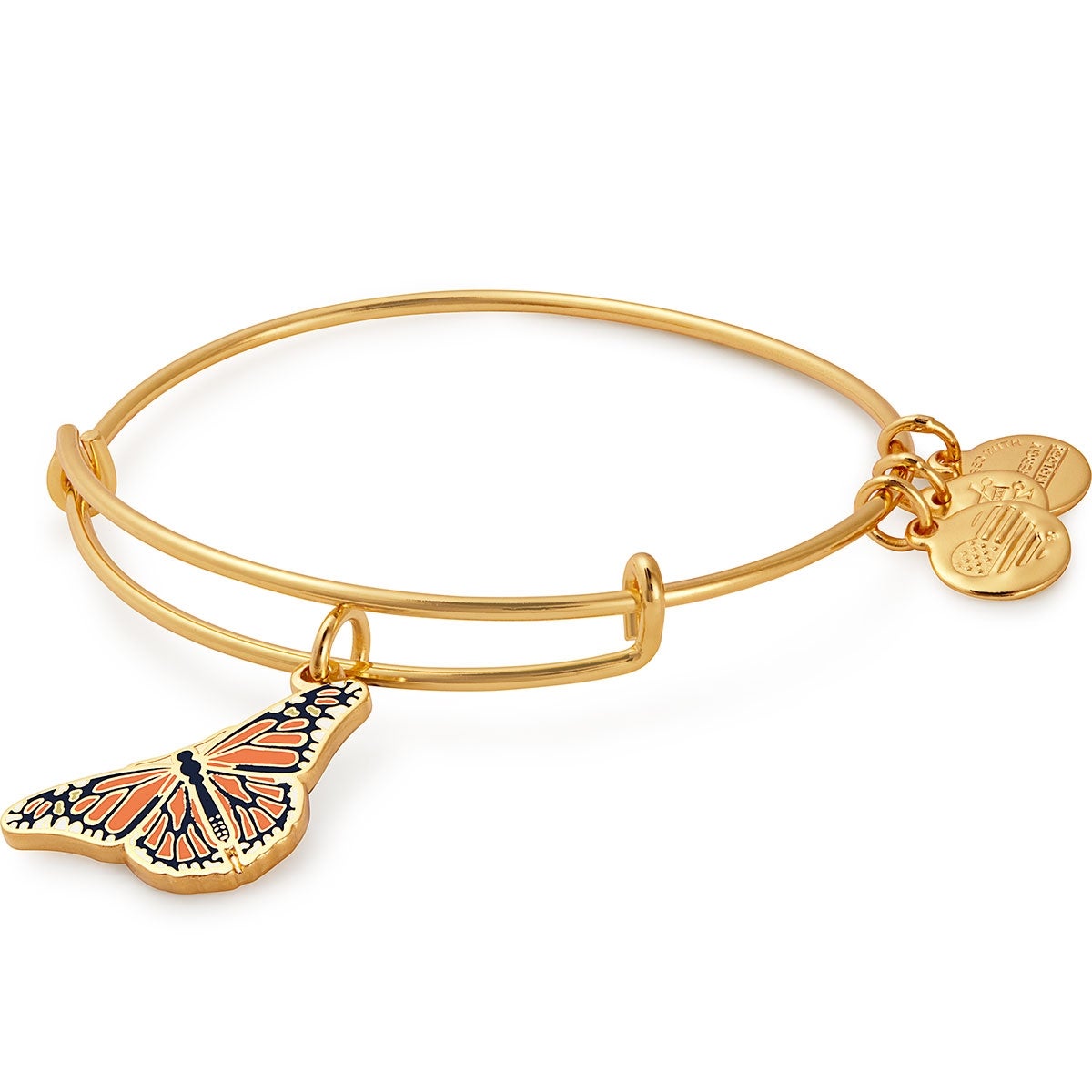 Monarch Butterfly Charm Bangle