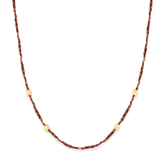 Dark Brown Precious Threads Necklace