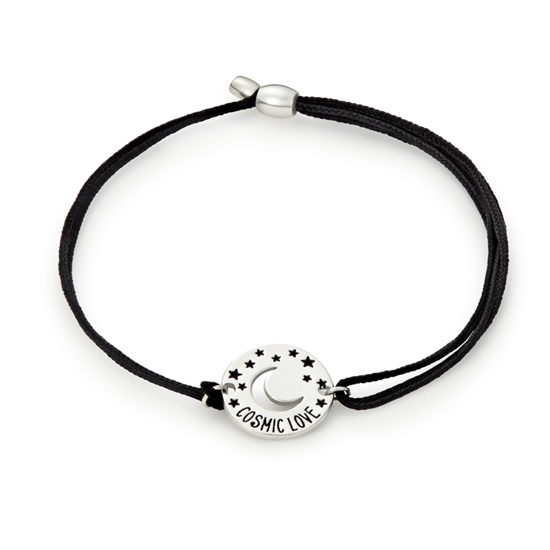 Cosmic Love' Moon + Star Pull Cord Bracelet