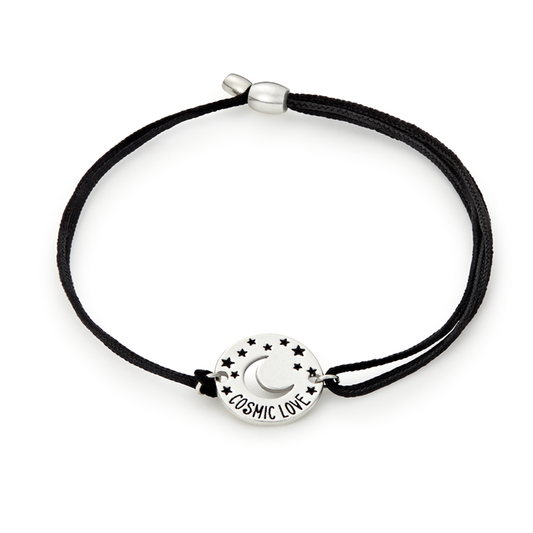 Cosmic Love' Moon + Star Pull Cord Bracelet