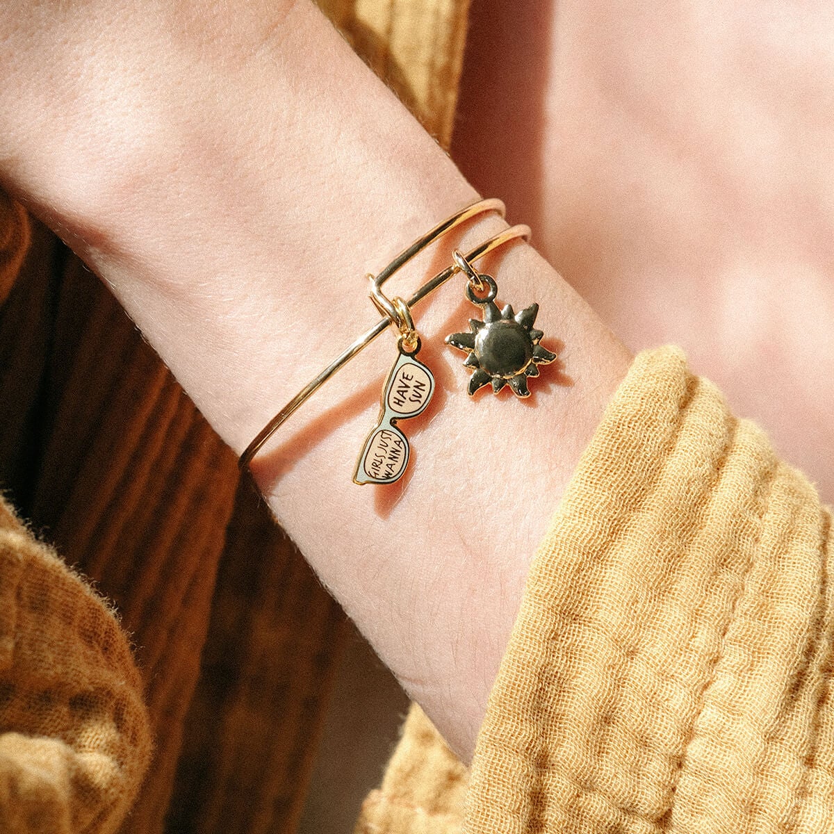 'Girls Just Wanna Have Sun' Charm Bangle