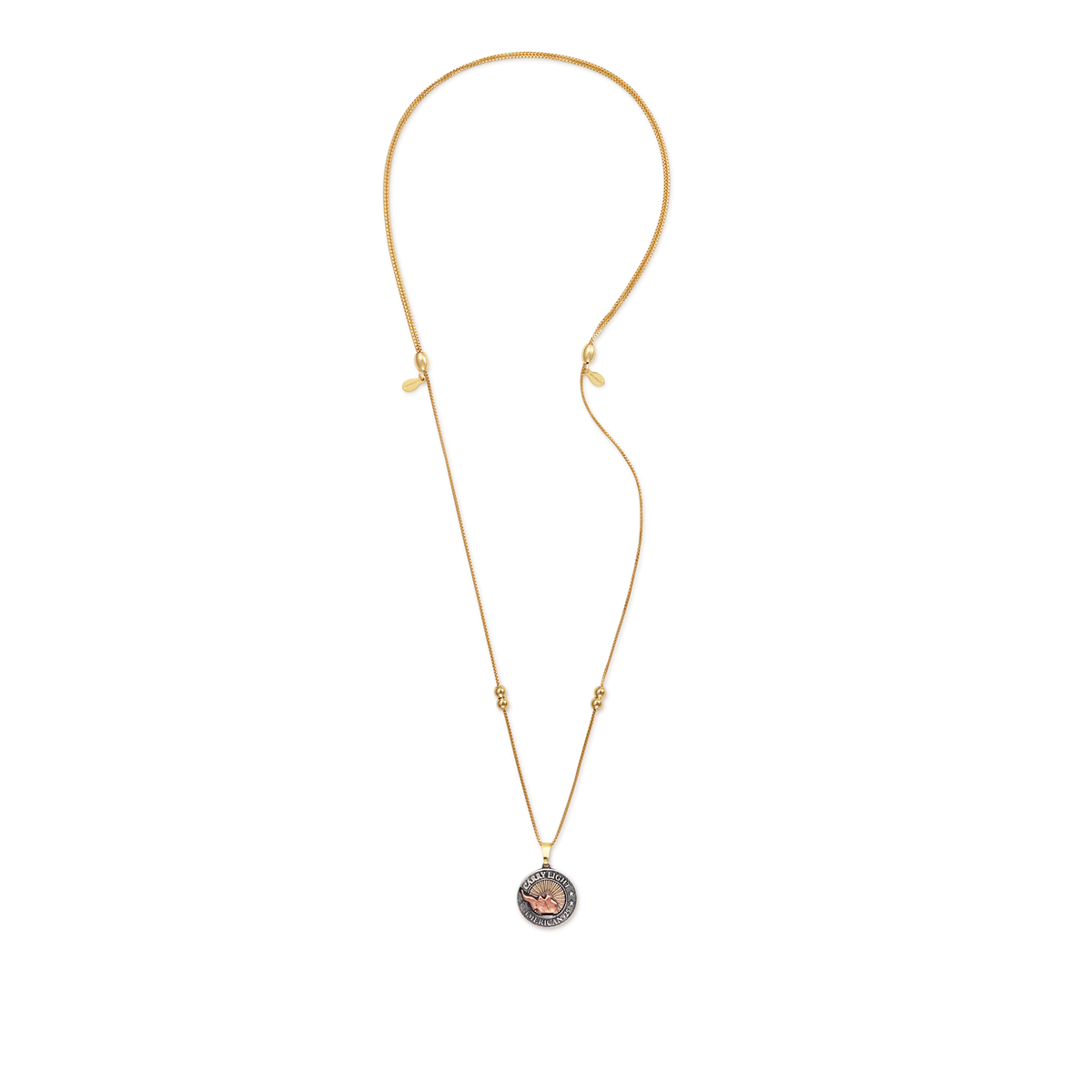 Liberty Copperâ„?Necklace, 14kt Gold Center Charm