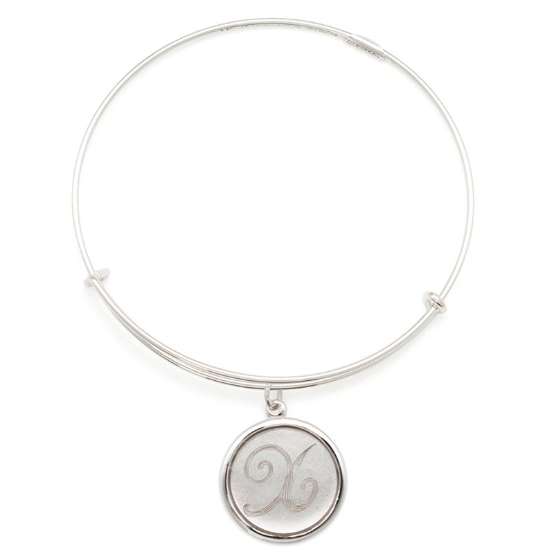 Precious Initial X Charm Bangle