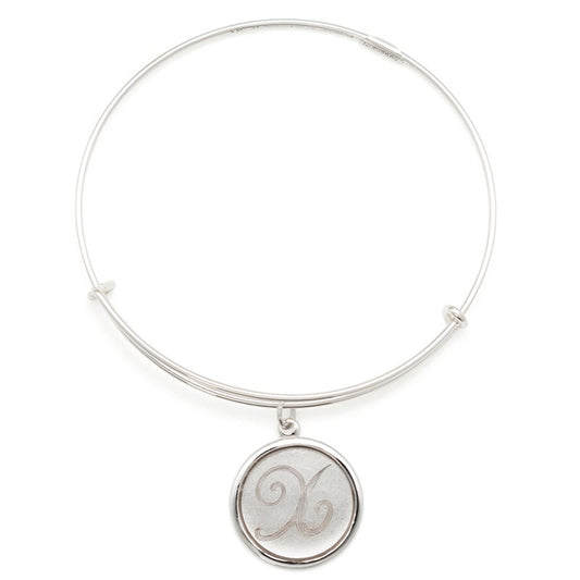 Precious Initial X Charm Bangle