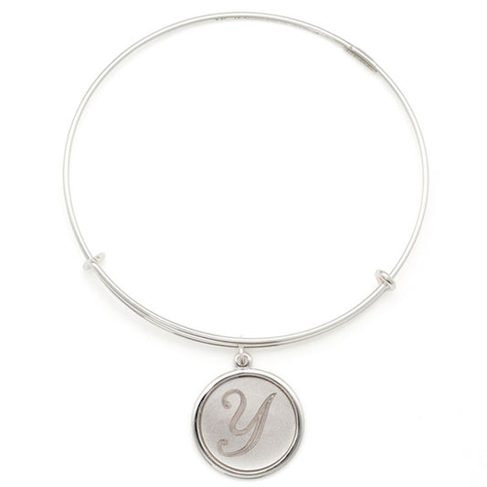 Precious Initial Y Charm Bangle