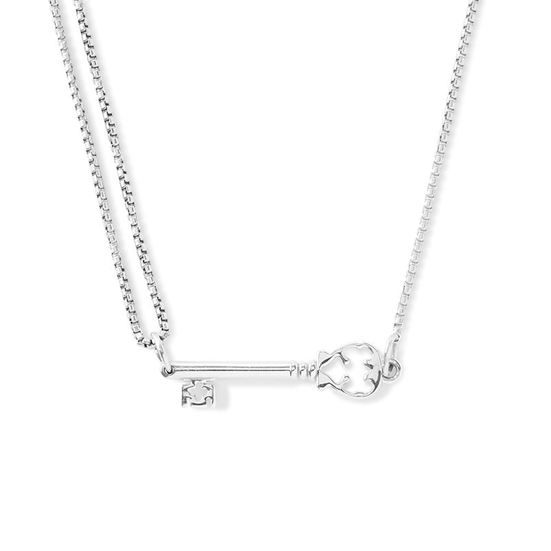 Skeleton Key Pull Chain Necklace