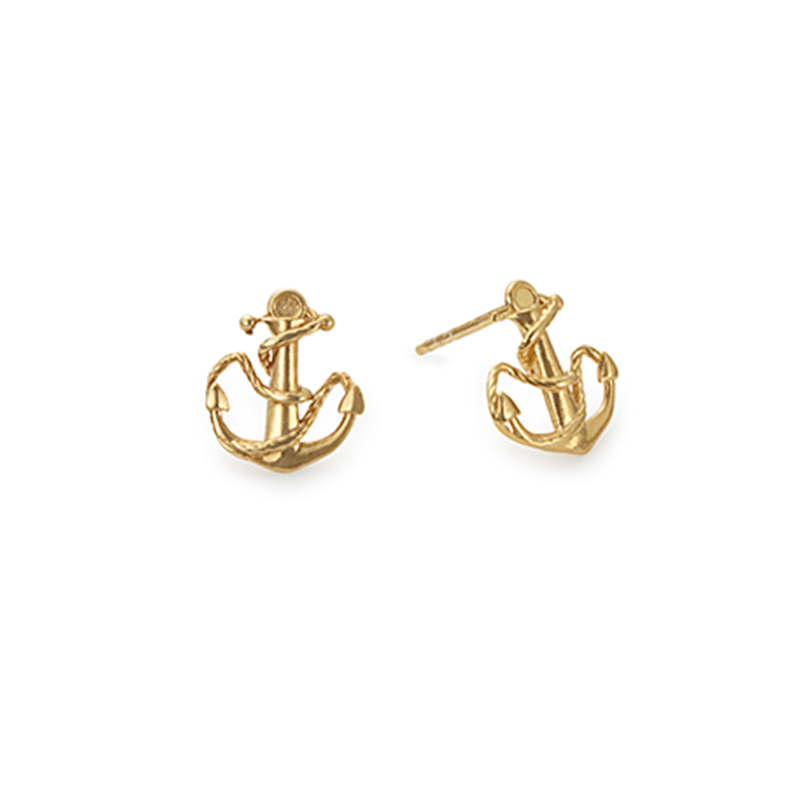 Anchor + Rope Stud Earrings
