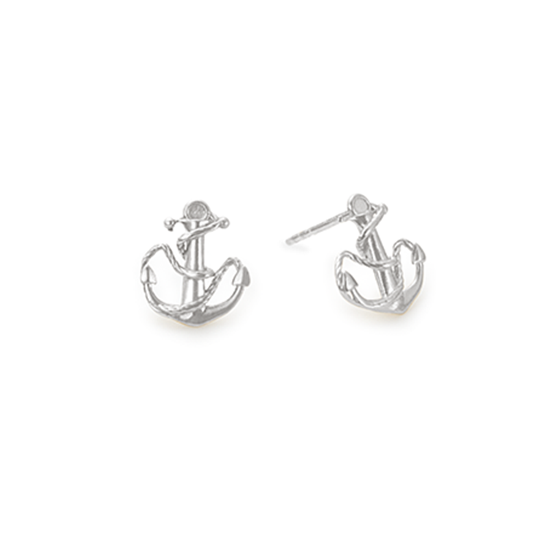 Anchor + Rope Stud Earrings