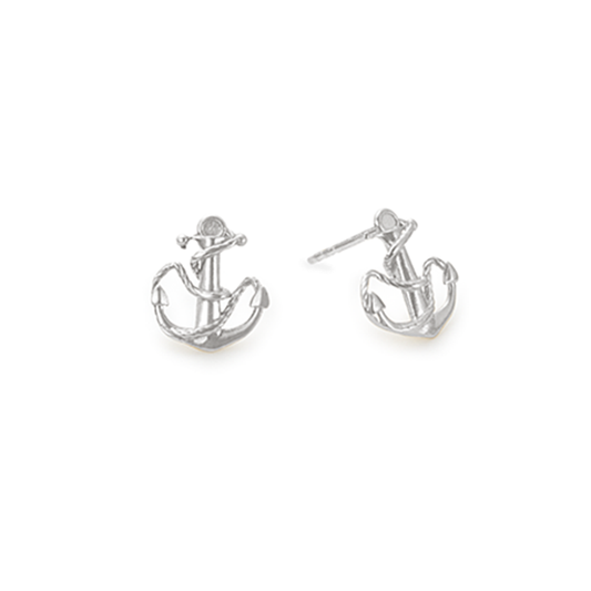Anchor + Rope Stud Earrings
