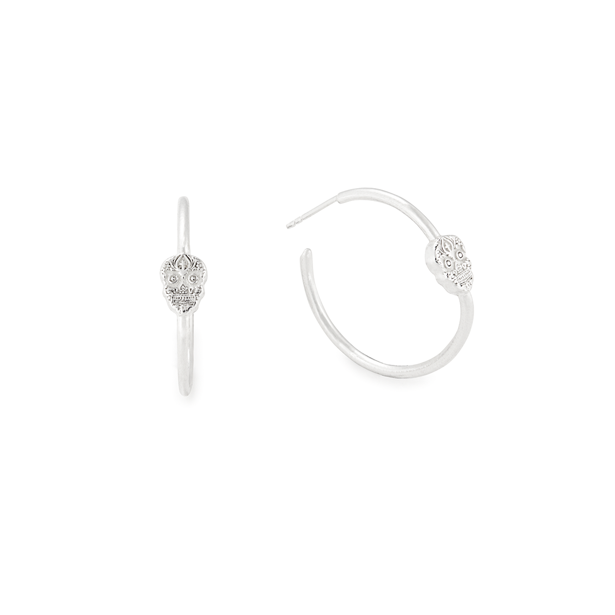 Calavera Hoop Earrings