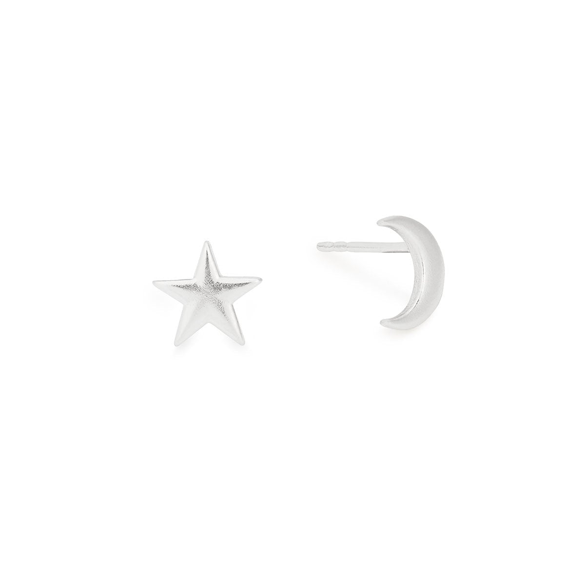 Moon + Star Stud Earrings