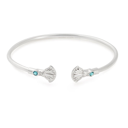Blue Lotus Cuff Bracelet