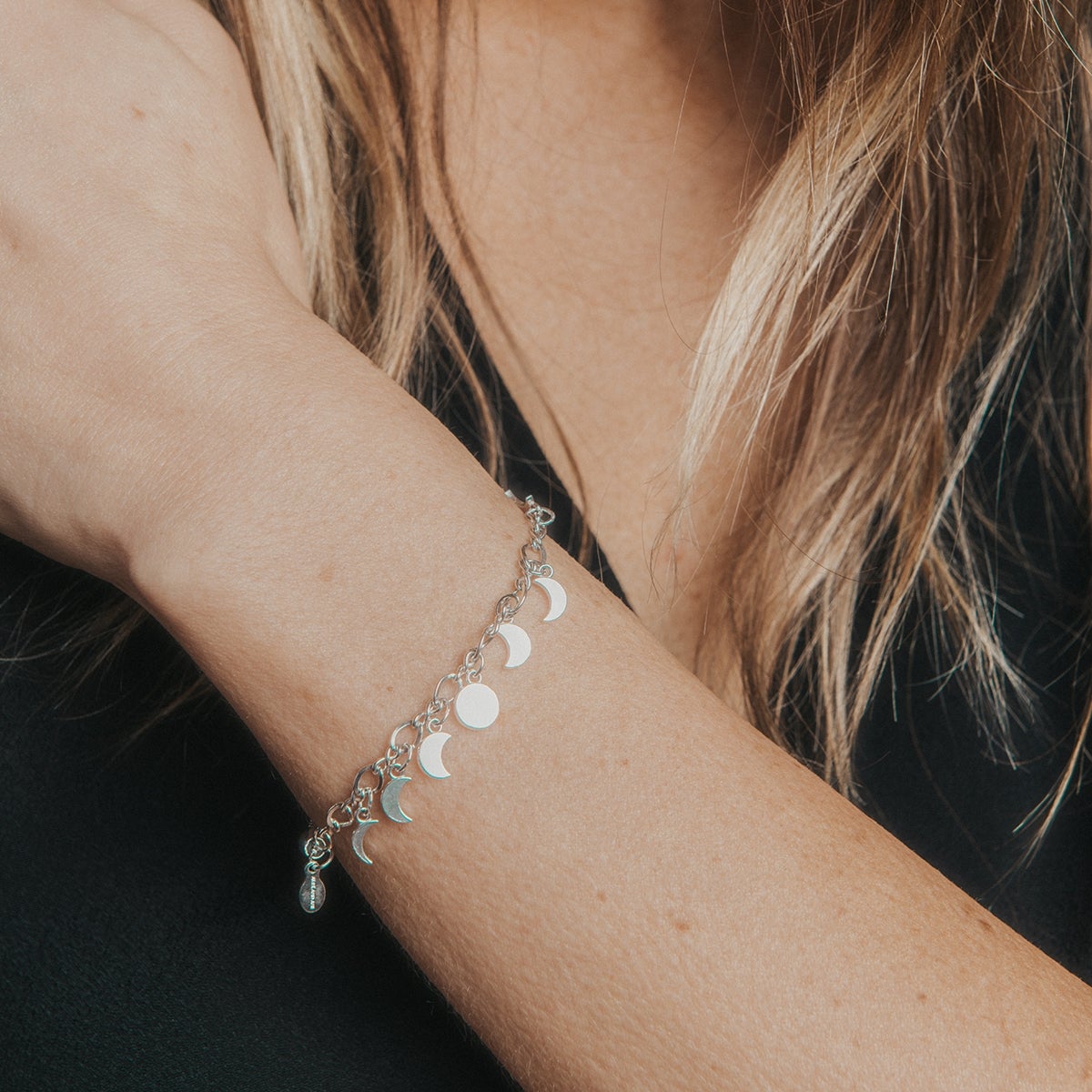 Moon Phase Pull Chain Bracelet