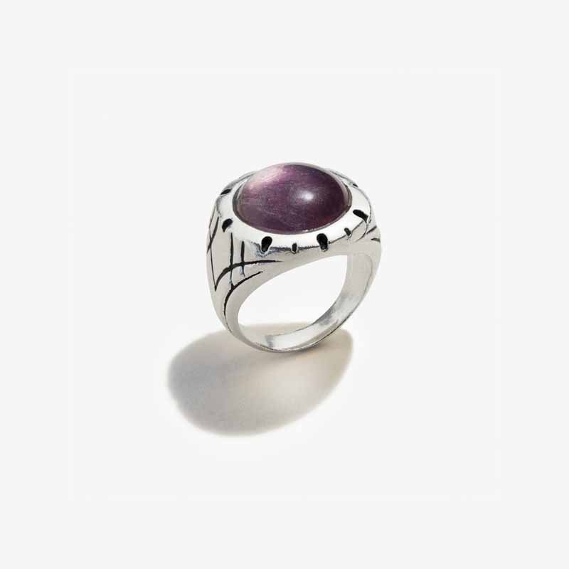 Fluorite Gemstone Signet Ring