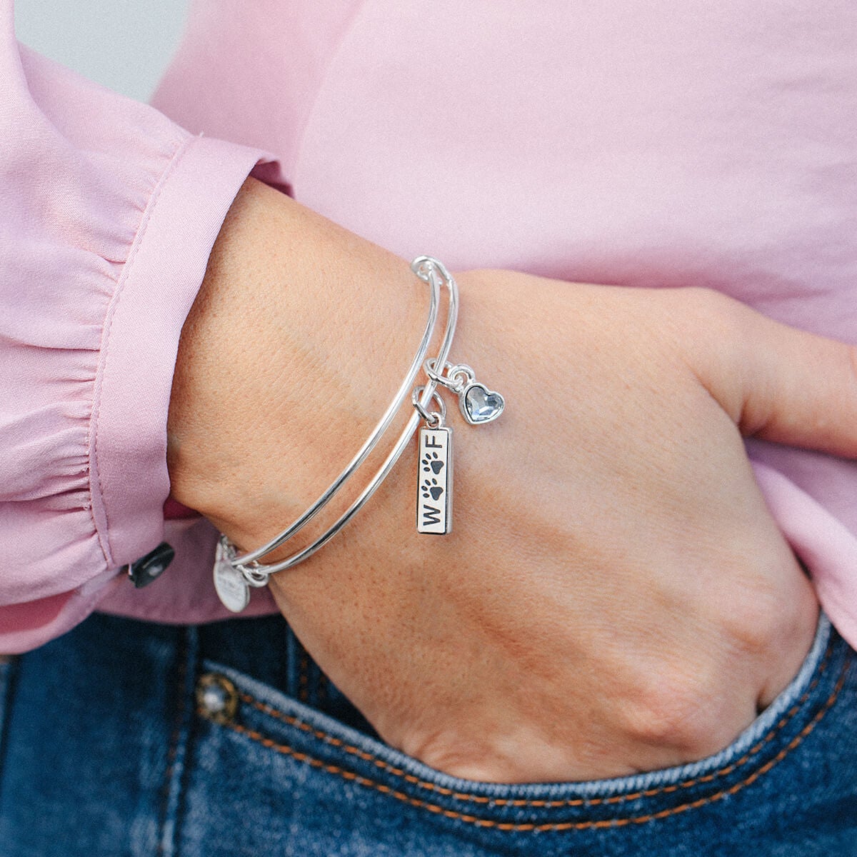 'Woof' Duo Charm Bangle