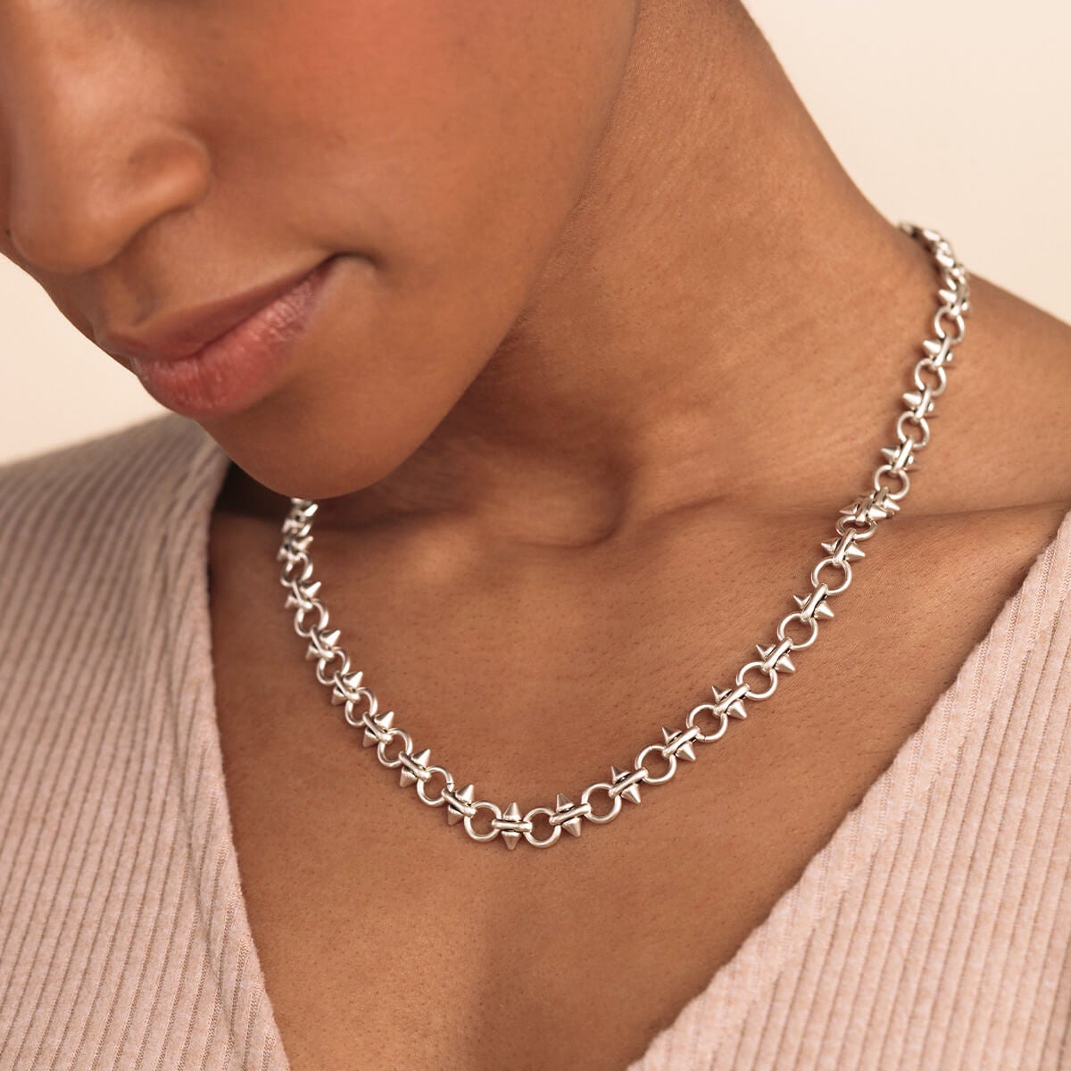 Spear + Circle Magnetic Chain Necklace